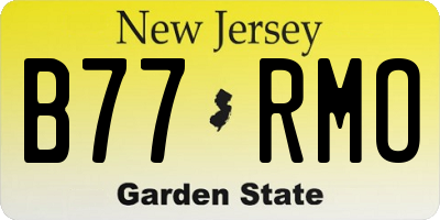 NJ license plate B77RMO