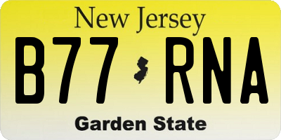 NJ license plate B77RNA