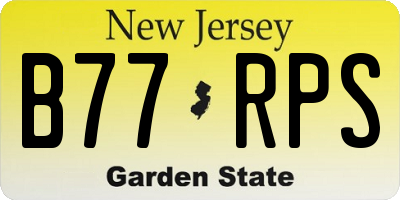 NJ license plate B77RPS