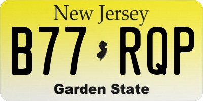 NJ license plate B77RQP