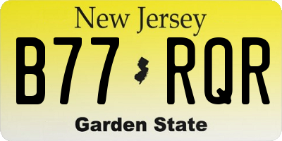 NJ license plate B77RQR