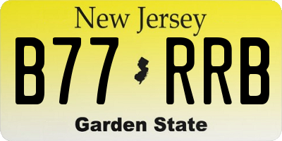 NJ license plate B77RRB