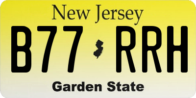 NJ license plate B77RRH