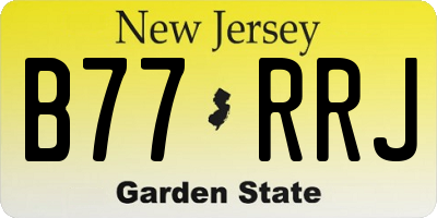NJ license plate B77RRJ