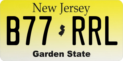 NJ license plate B77RRL