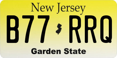 NJ license plate B77RRQ