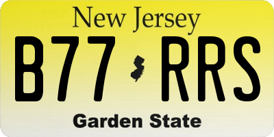 NJ license plate B77RRS