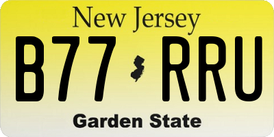 NJ license plate B77RRU