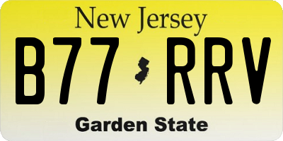 NJ license plate B77RRV