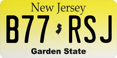 NJ license plate B77RSJ