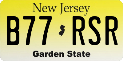 NJ license plate B77RSR