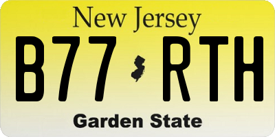 NJ license plate B77RTH