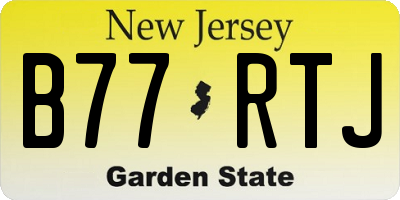 NJ license plate B77RTJ