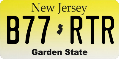 NJ license plate B77RTR