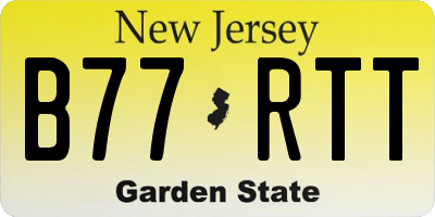NJ license plate B77RTT