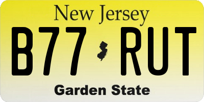 NJ license plate B77RUT