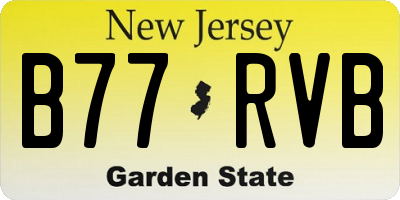NJ license plate B77RVB