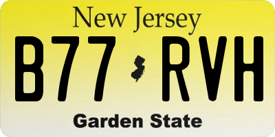 NJ license plate B77RVH