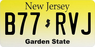 NJ license plate B77RVJ