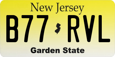 NJ license plate B77RVL
