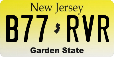 NJ license plate B77RVR