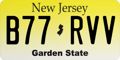 NJ license plate B77RVV