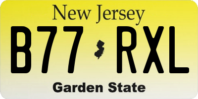 NJ license plate B77RXL