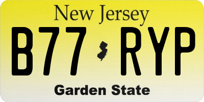 NJ license plate B77RYP