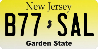 NJ license plate B77SAL