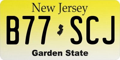 NJ license plate B77SCJ