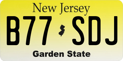 NJ license plate B77SDJ