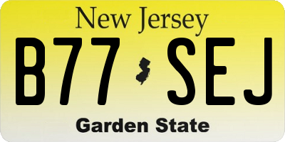 NJ license plate B77SEJ