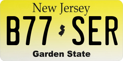 NJ license plate B77SER