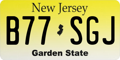 NJ license plate B77SGJ