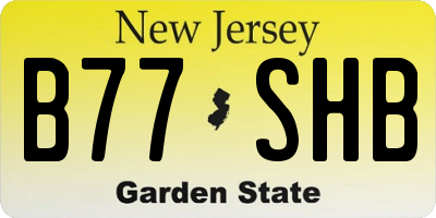 NJ license plate B77SHB