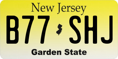 NJ license plate B77SHJ