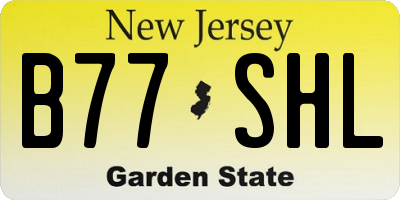 NJ license plate B77SHL