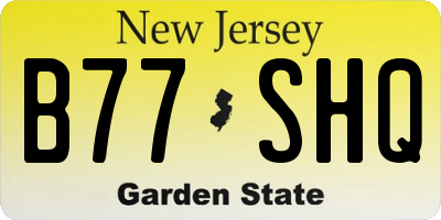 NJ license plate B77SHQ