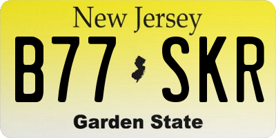 NJ license plate B77SKR