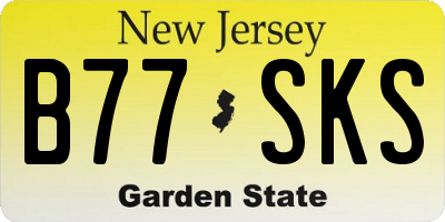 NJ license plate B77SKS