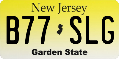 NJ license plate B77SLG