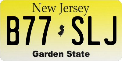 NJ license plate B77SLJ