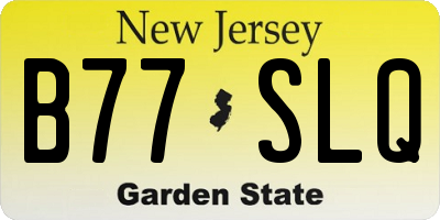 NJ license plate B77SLQ