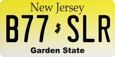 NJ license plate B77SLR