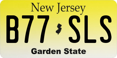 NJ license plate B77SLS