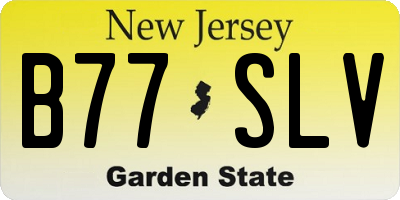 NJ license plate B77SLV