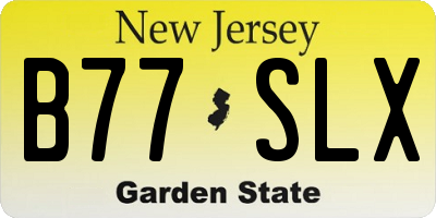 NJ license plate B77SLX