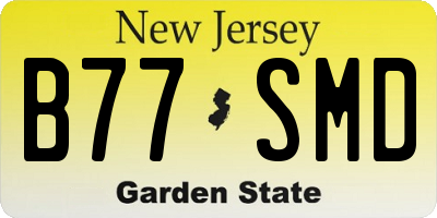NJ license plate B77SMD