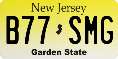 NJ license plate B77SMG