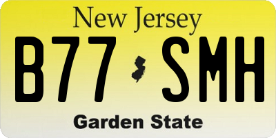 NJ license plate B77SMH